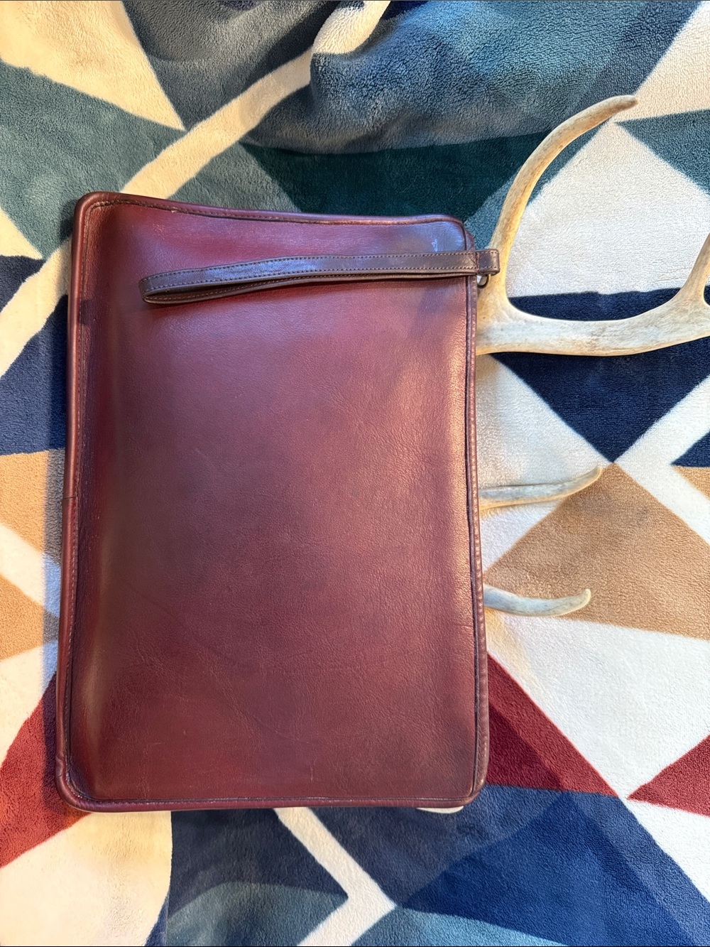 Vintage Coach Clutch in Burgundy